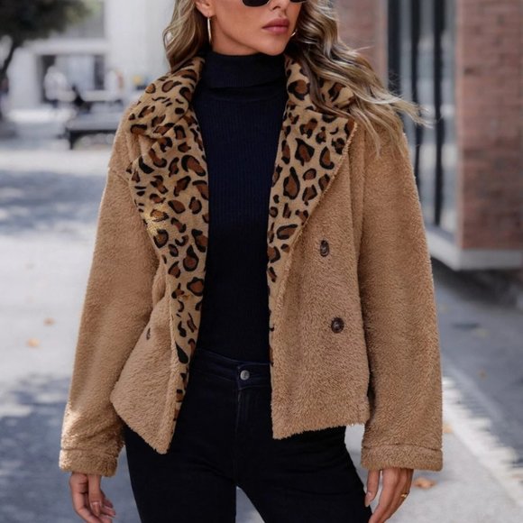 . Jackets & Blazers - Tan Womens Teddy Jacket